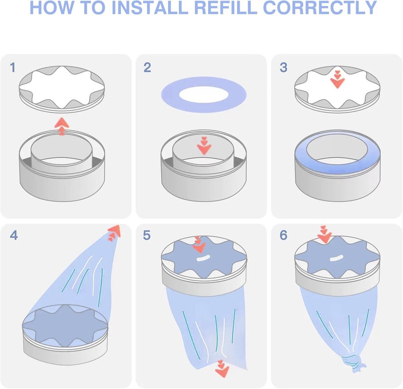 Bellababy Diaper Pail Refills Compatible with Diaper Pails Lavender Scent,4 Pack(270 inches/pcs) - Image 4